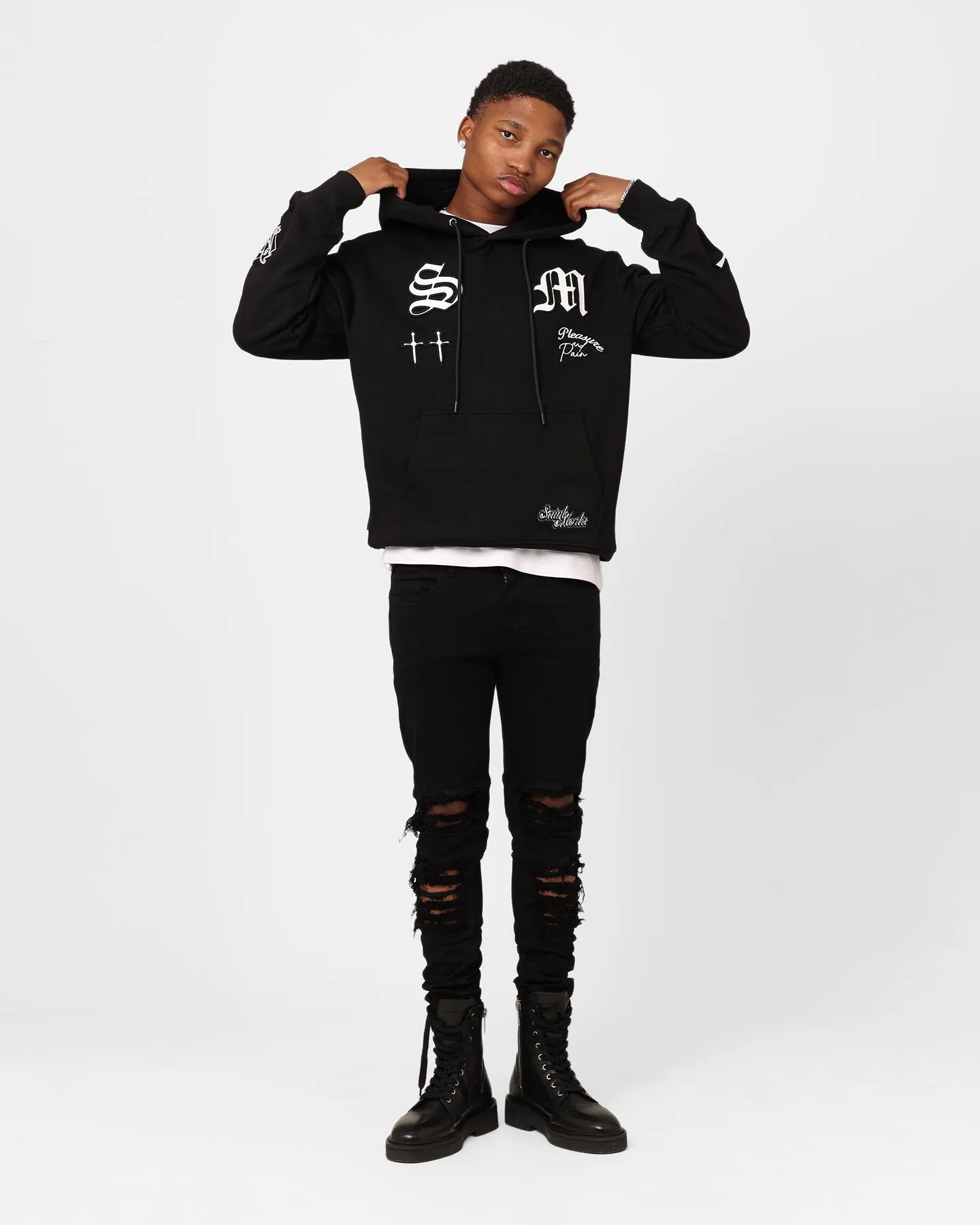Saint Morta Graveyard Hoodie Black/White