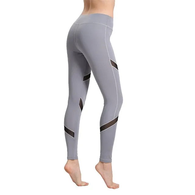 Sexy Women Leggings Gothic Insert Mesh Design Trousers Pants