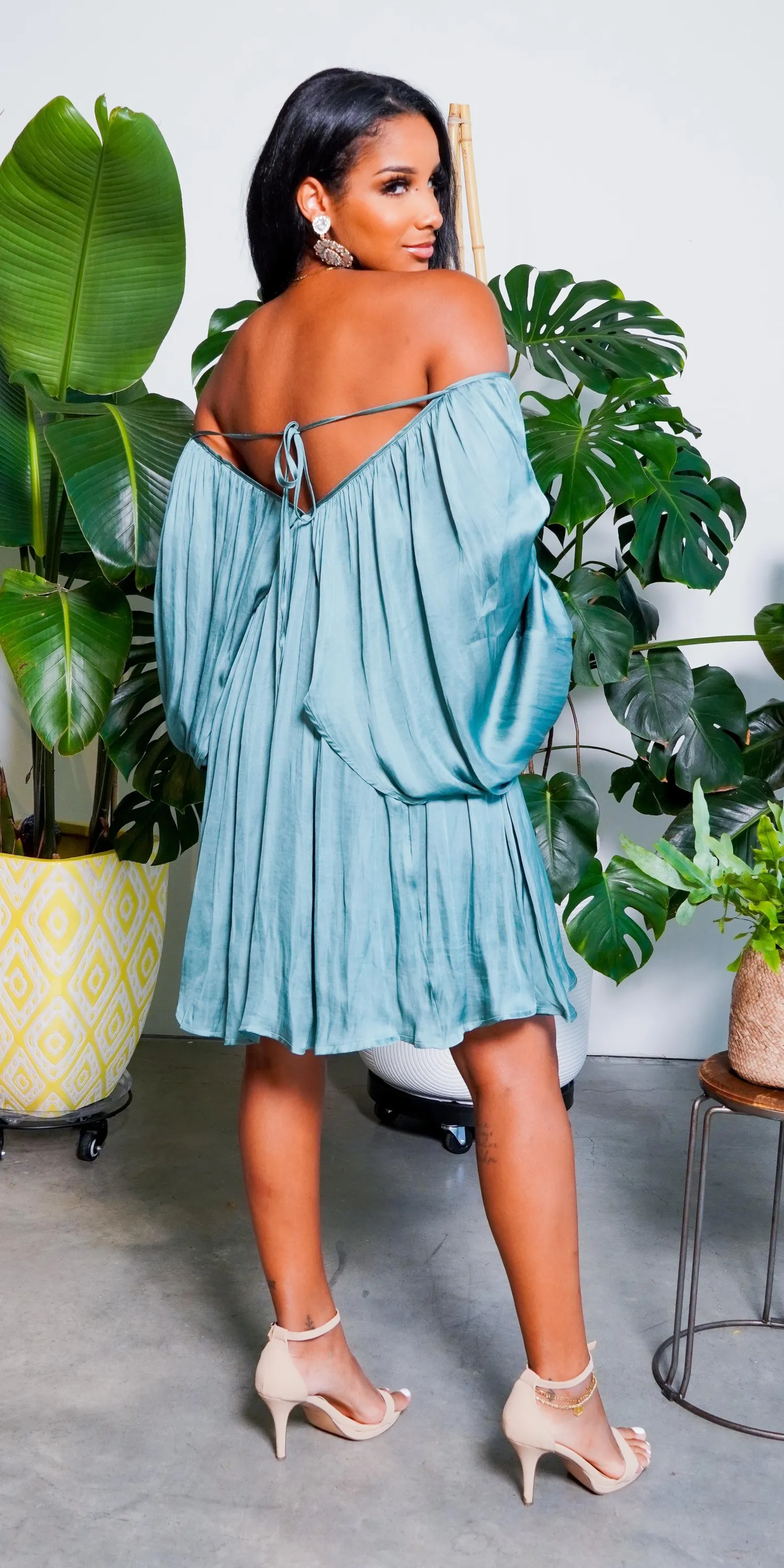 She's Classy | Flow Dress - Slate