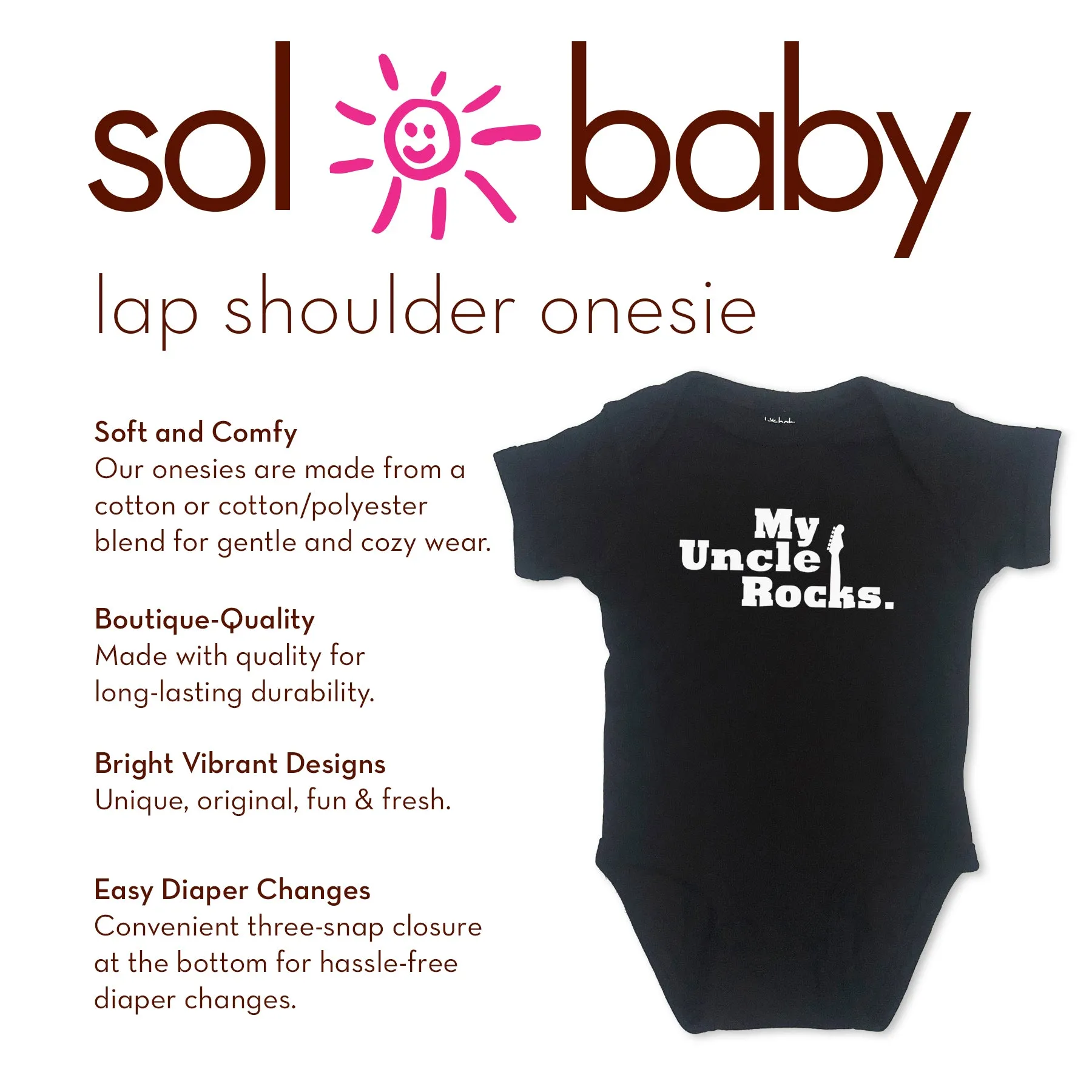 Sol Baby Original My Uncle Rocks Bodysuit