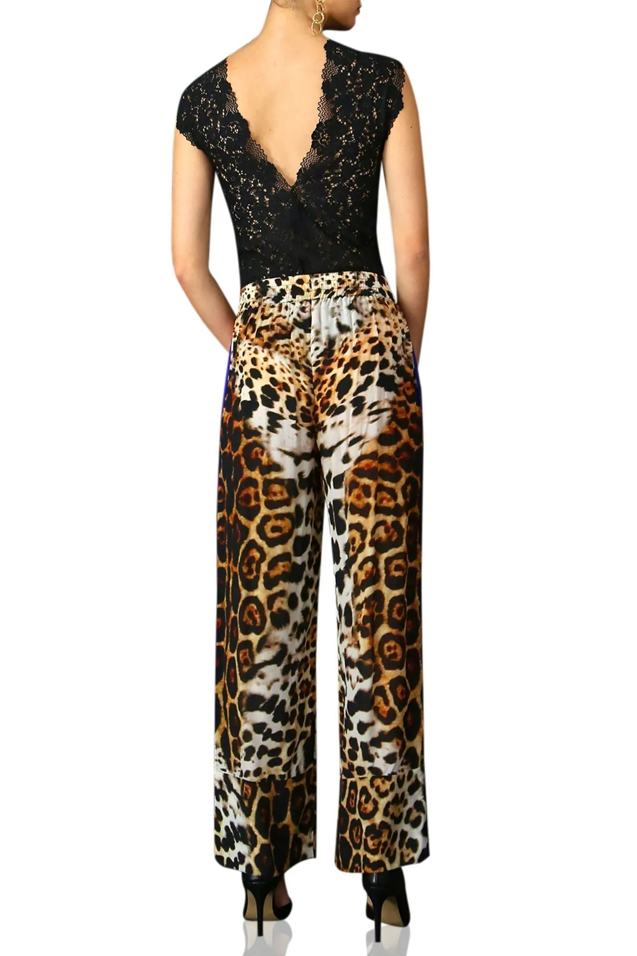Stripe Silk Pants