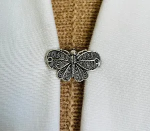 Sweater Clips Small Silver Butterfly Cardigan Clasp Sweater Clip Gift for Mom Gifts for Her by Fabulici