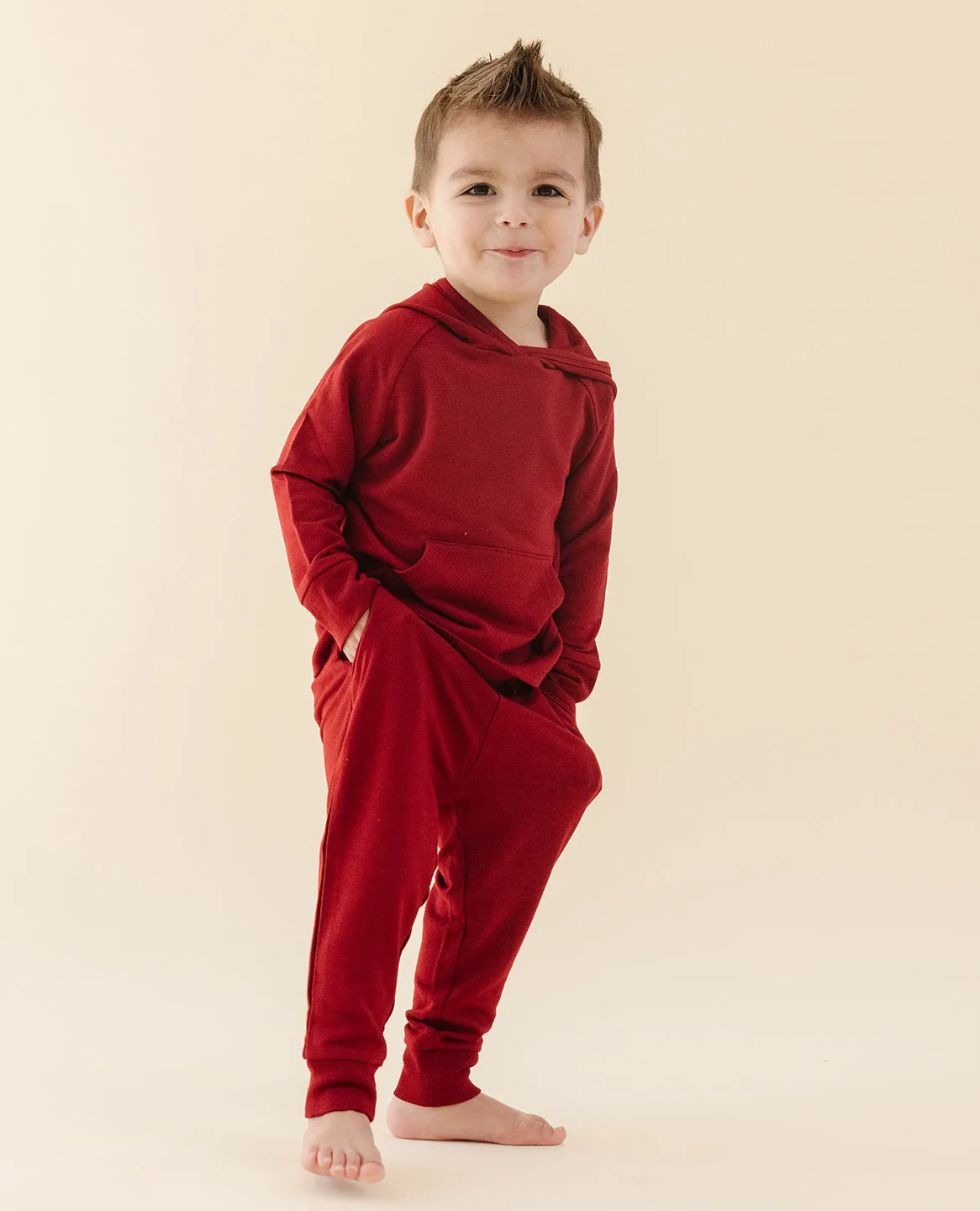 The Coziest Jogger in Crimson
