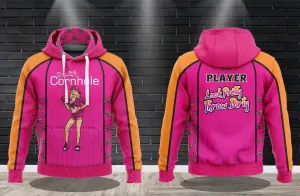 Throw Dirty Cornhole - Pink Base Performance Hooded Sweashirt