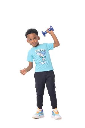 Toddler Boys Terry Joggers made of Blended Cotton Fabric