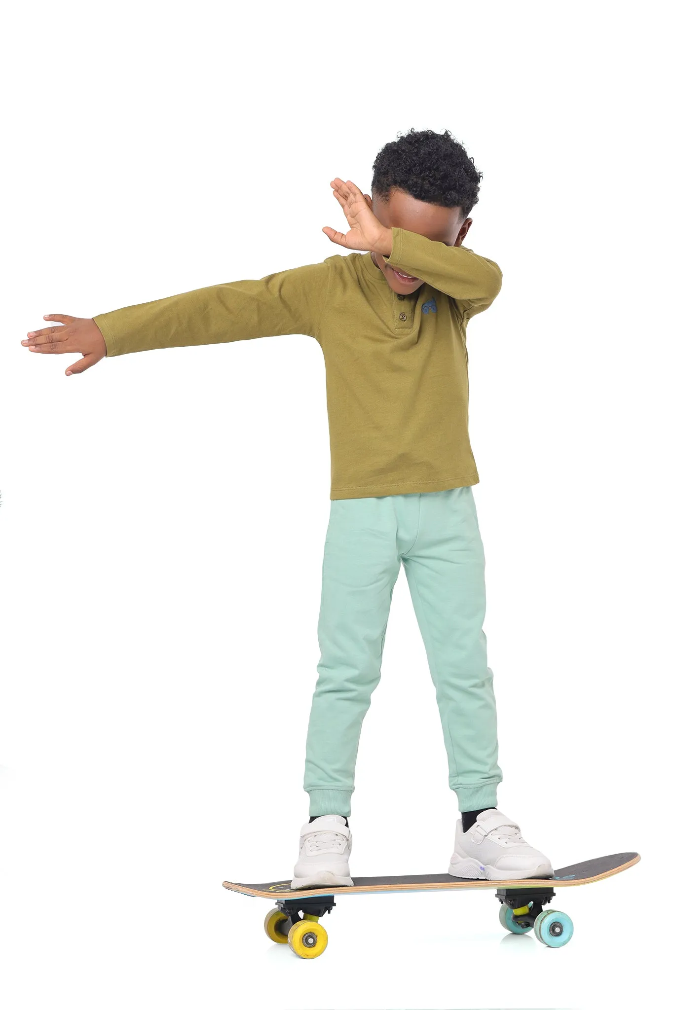 Toddler Boys Terry Joggers made of Blended Cotton Fabric