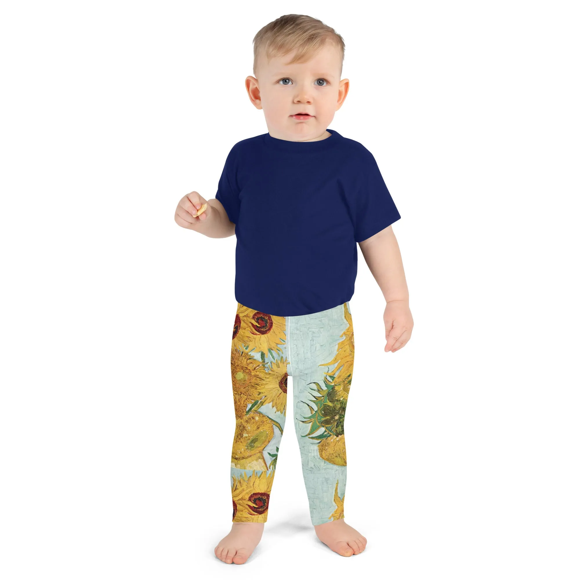 Van Gogh Inspired Sunflowers Kids Leggings