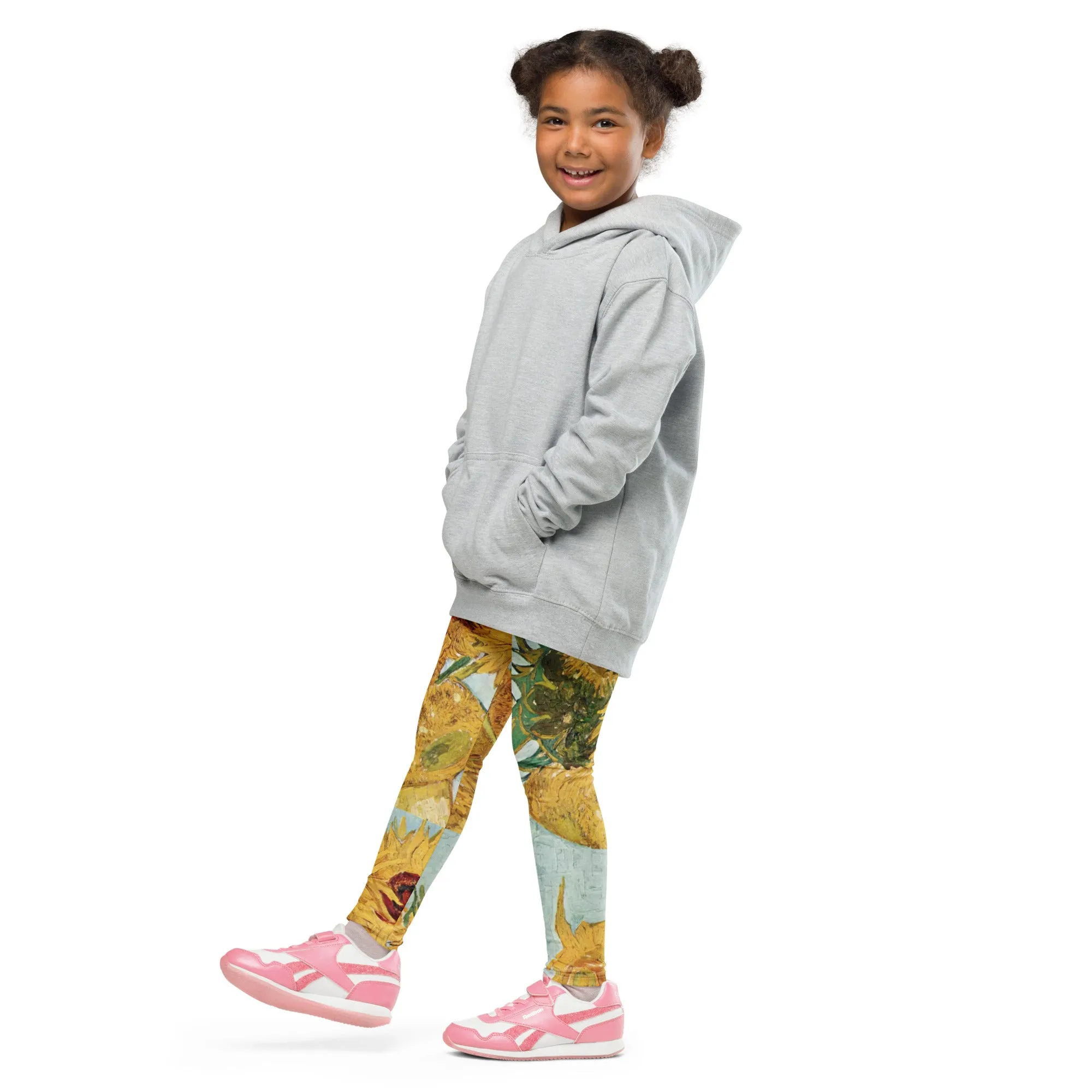 Van Gogh Inspired Sunflowers Kids Leggings