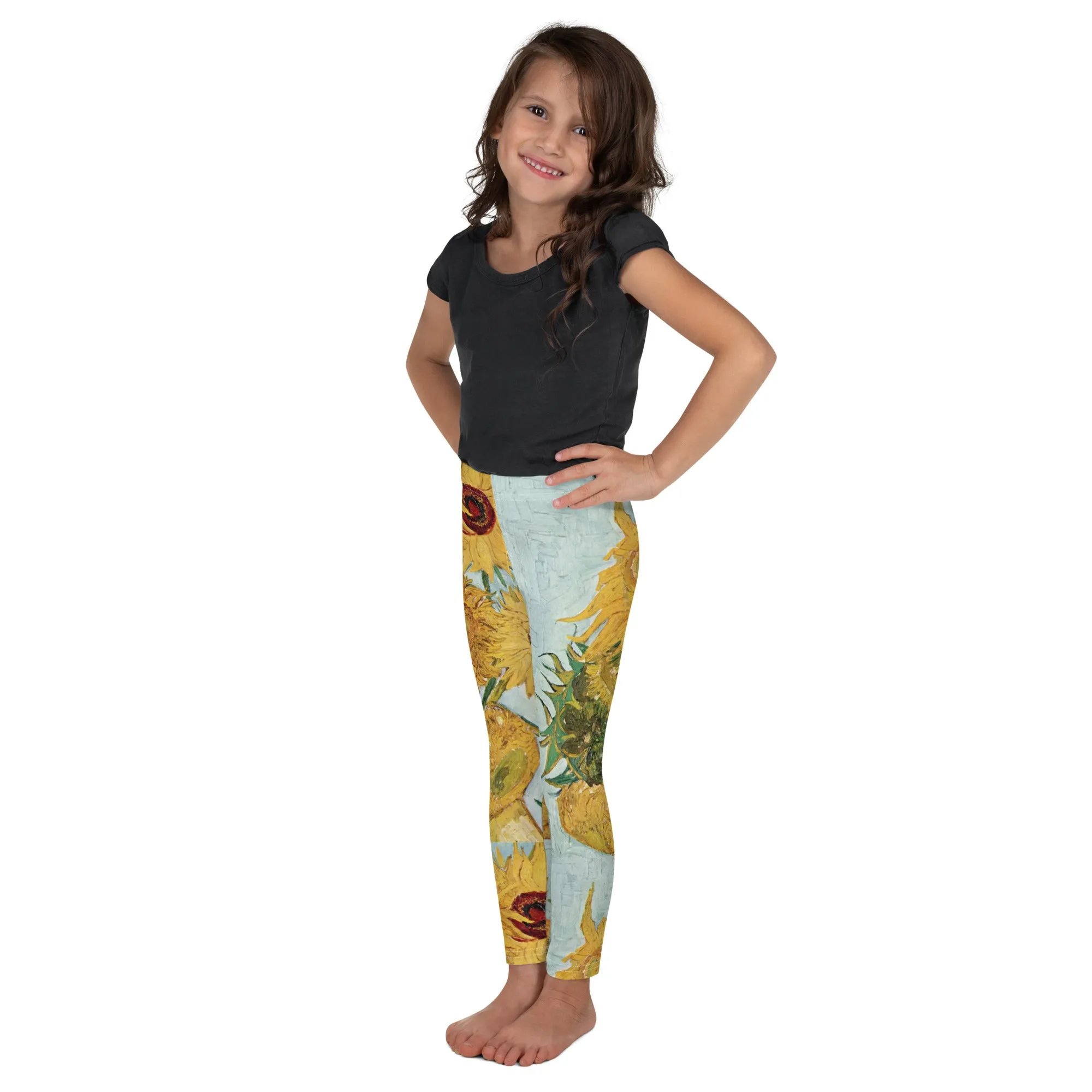 Van Gogh Inspired Sunflowers Kids Leggings