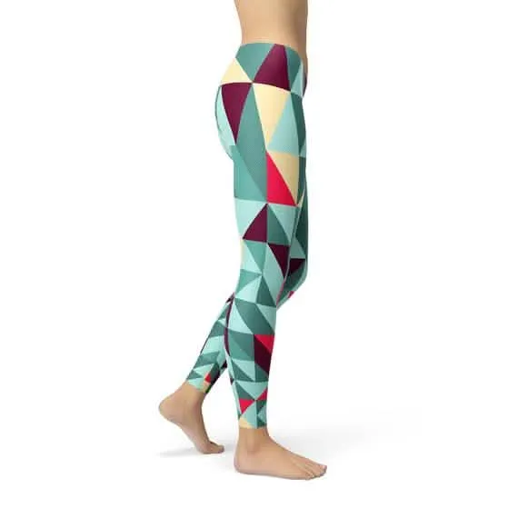 Vibrant Geometric Print Women's Performance Leggings