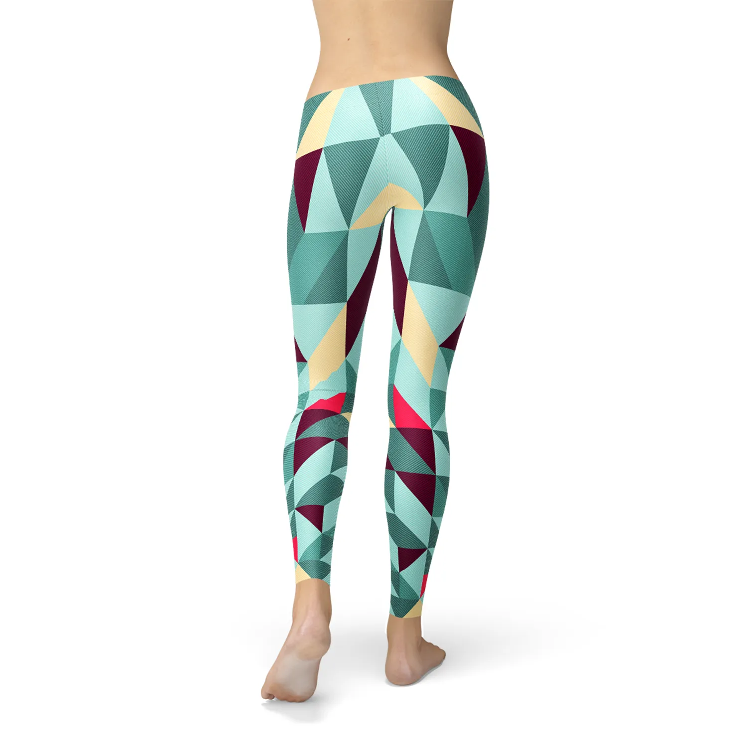 Vibrant Geometric Print Women's Performance Leggings