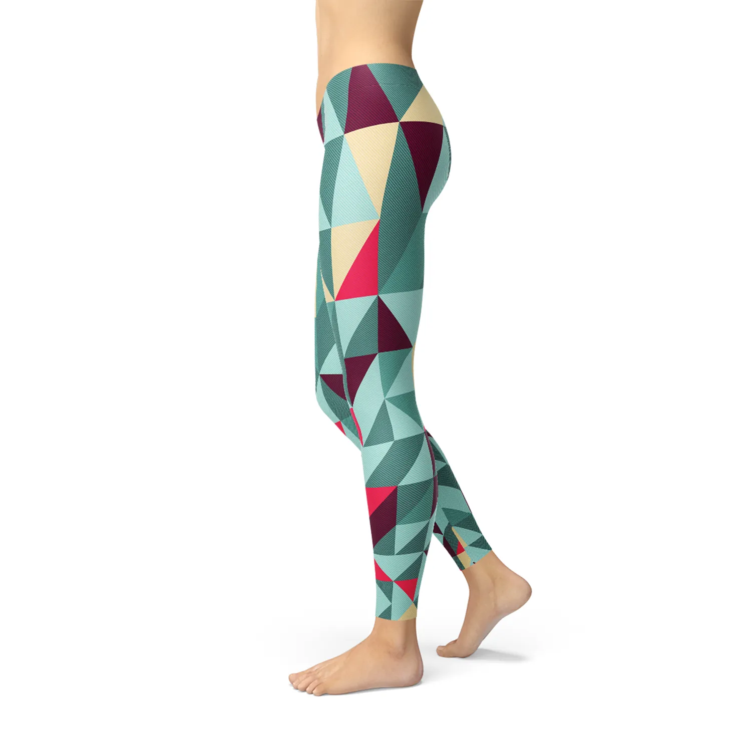 Vibrant Geometric Print Women's Performance Leggings