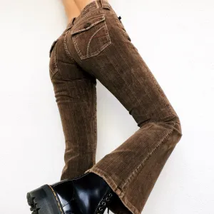 Vintage Brown Distressed Corduroy Pants