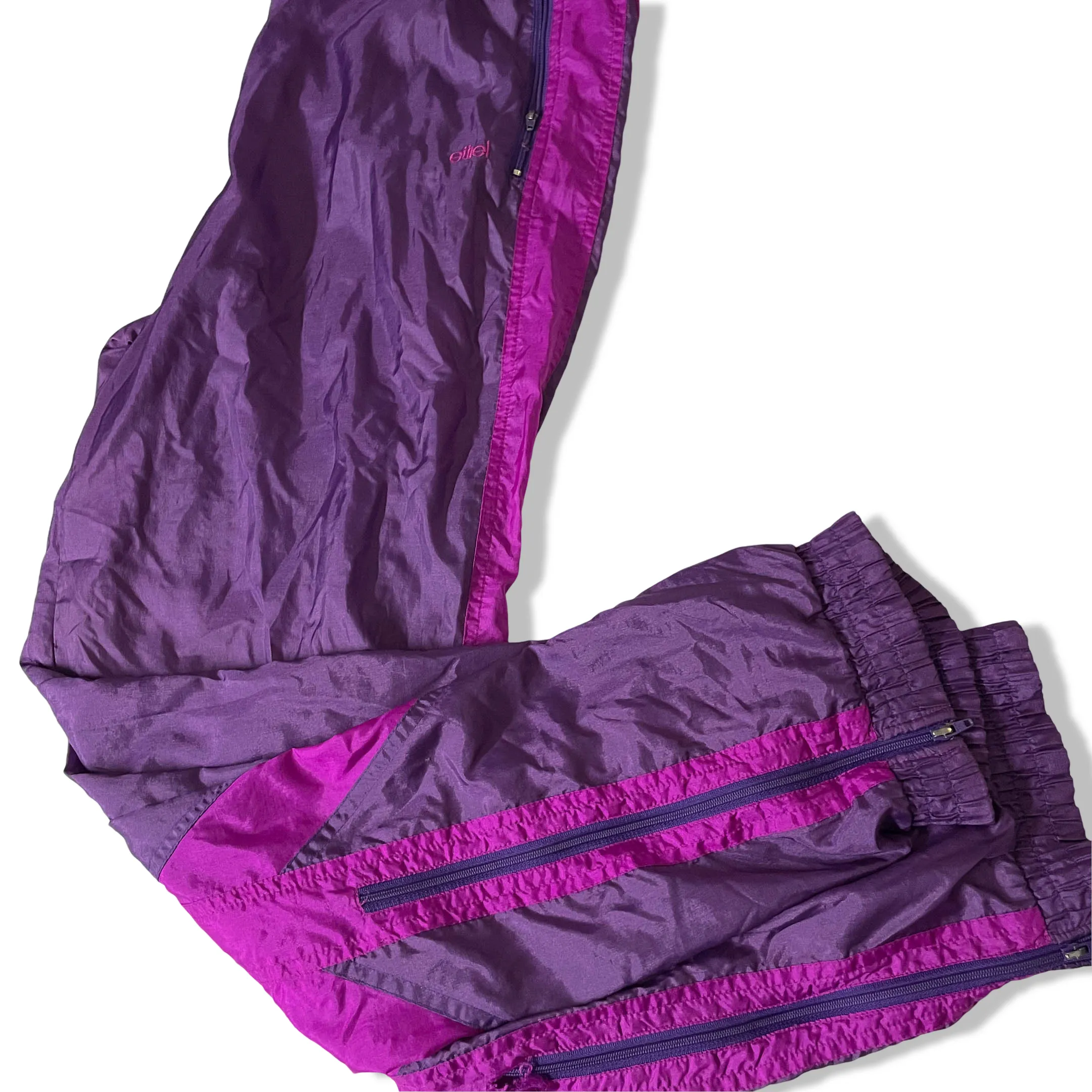 Vintage Etire le style sportif purple windbreaker drawstring sweatpant in M|3753