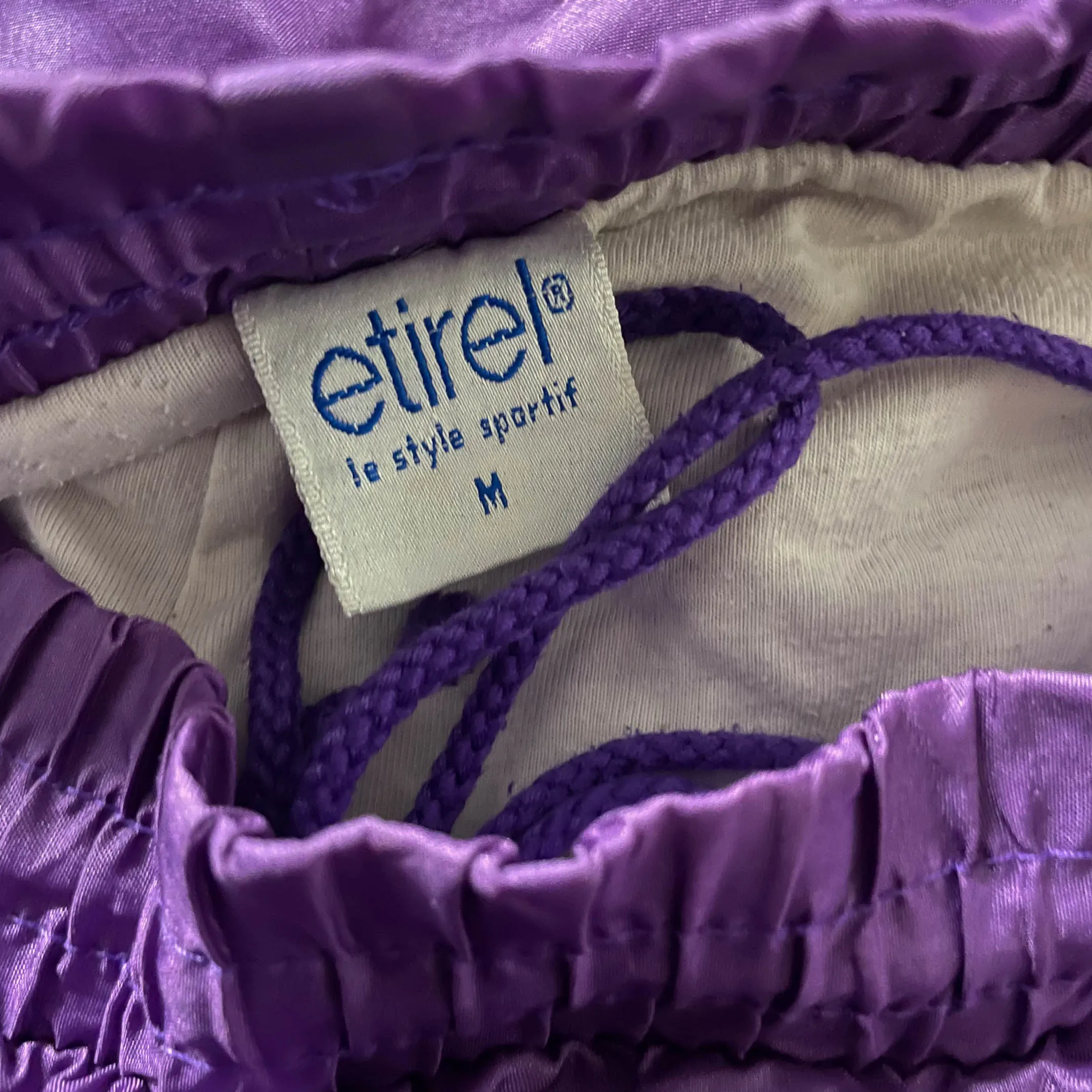 Vintage Etire le style sportif purple windbreaker drawstring sweatpant in M|3753