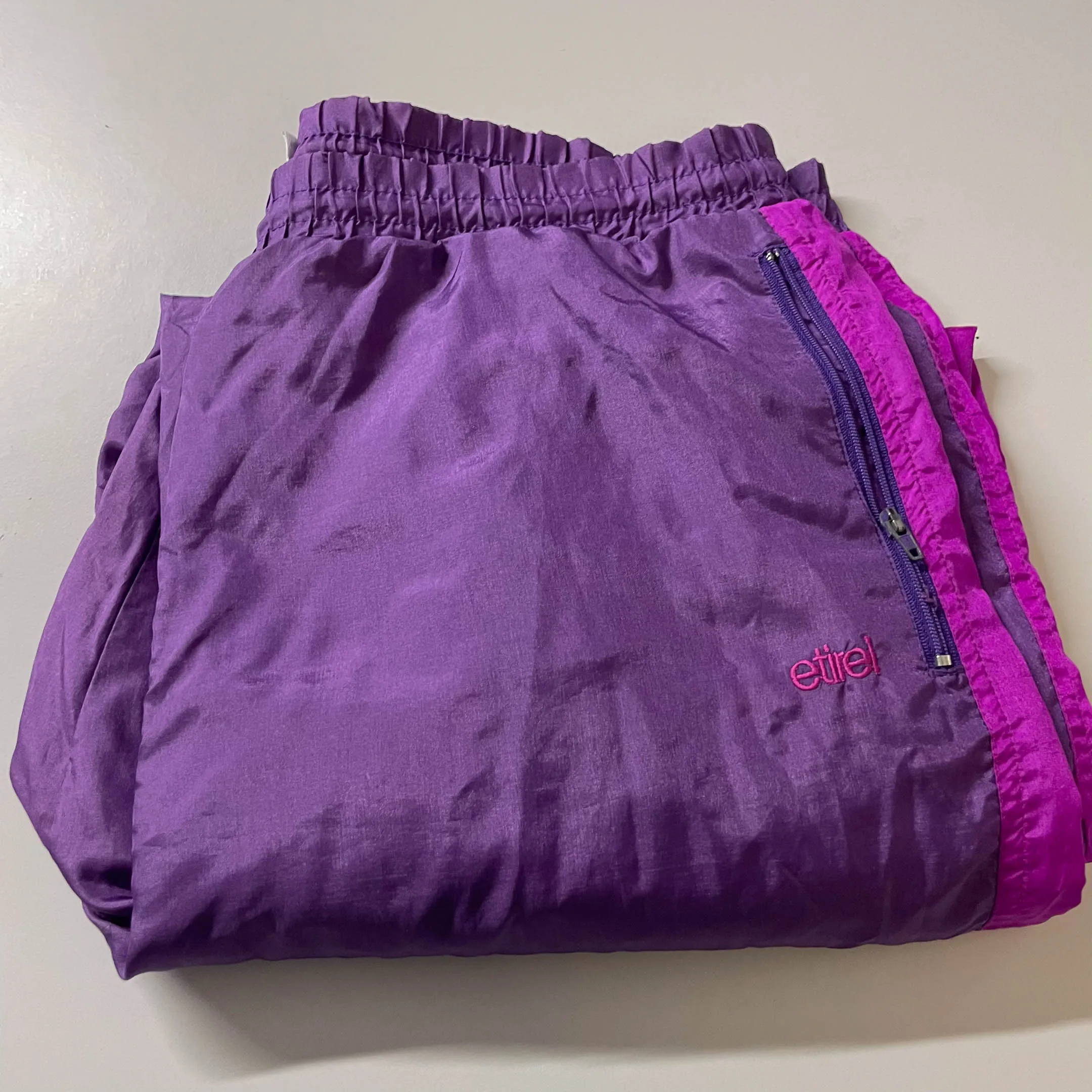 Vintage Etire le style sportif purple windbreaker drawstring sweatpant in M|3753