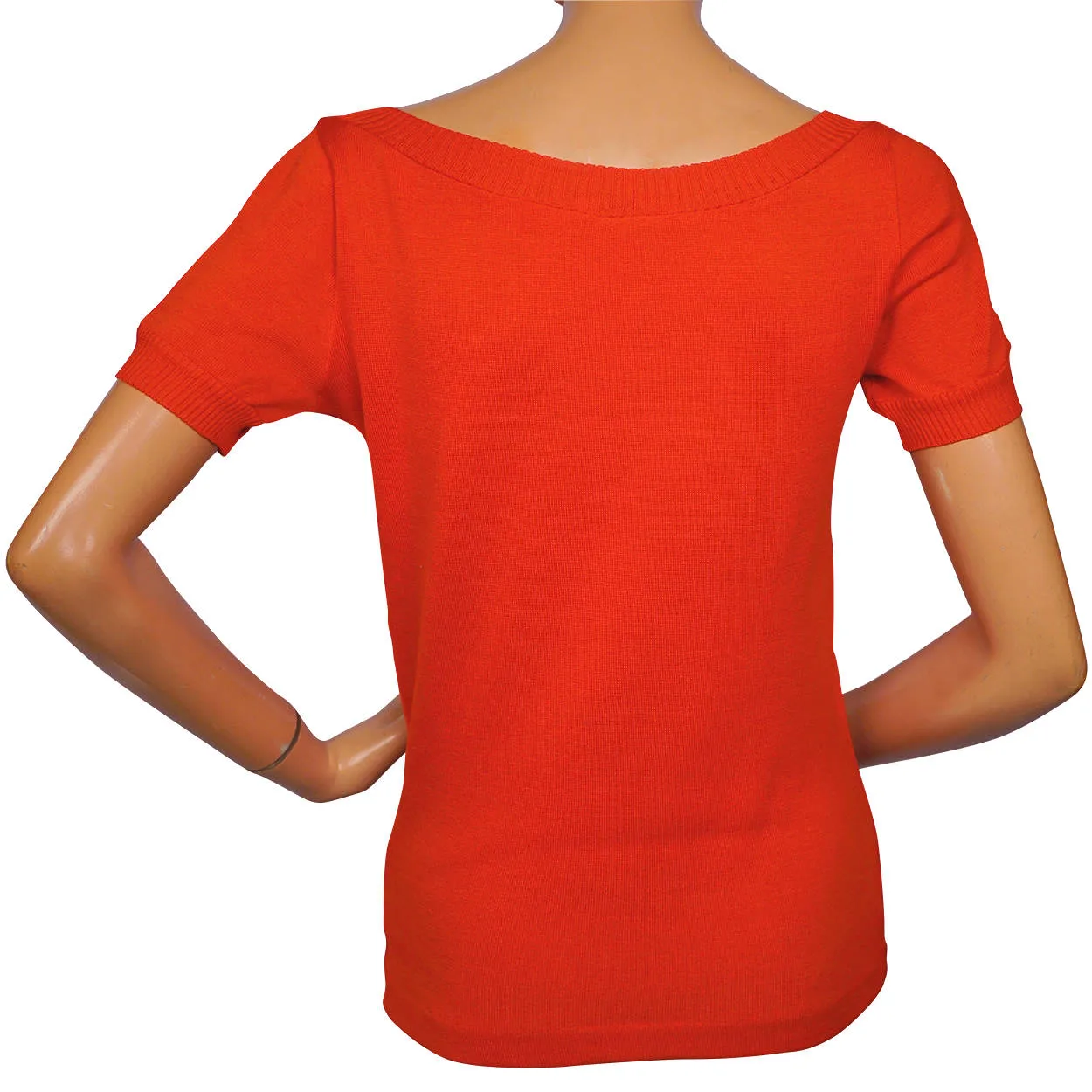 Vintage Yves Saint Laurent Red Sweater Top 1980s Rive Gauche Paris - 36