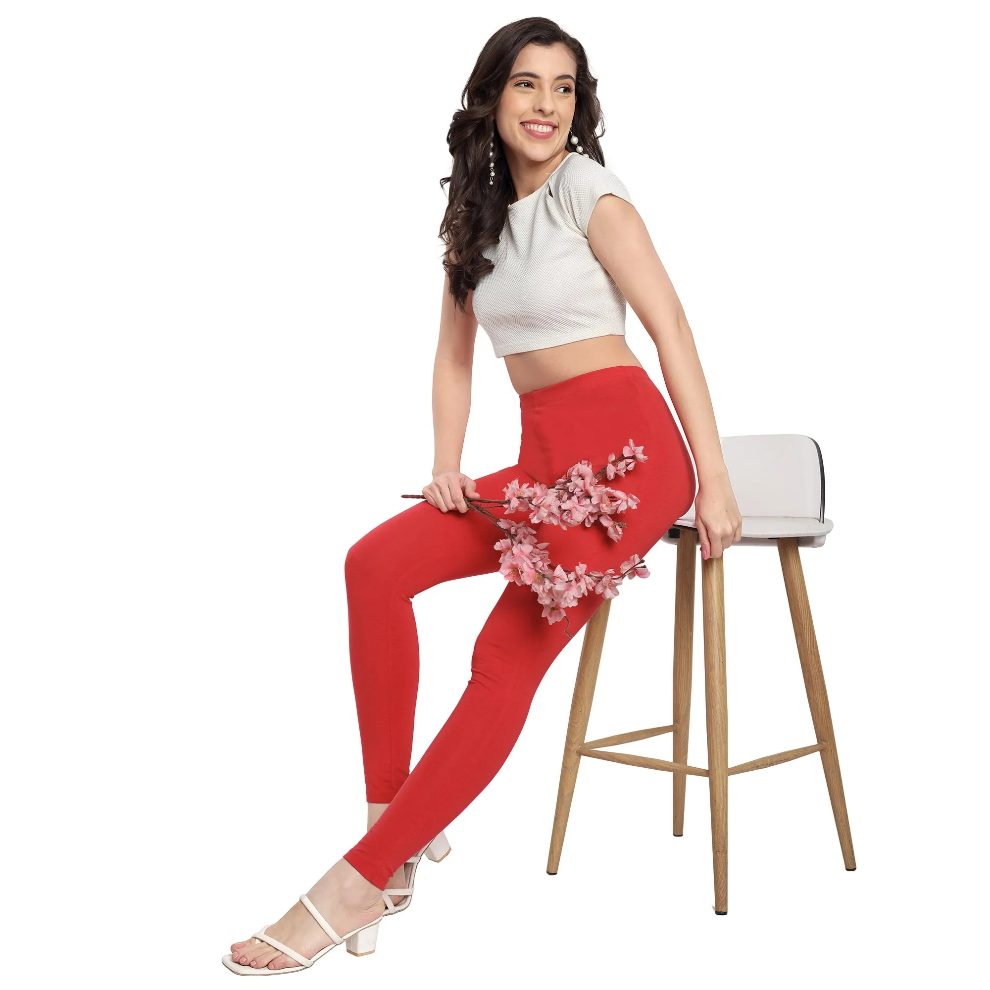 Women Bright Fuchsia Regular Legging