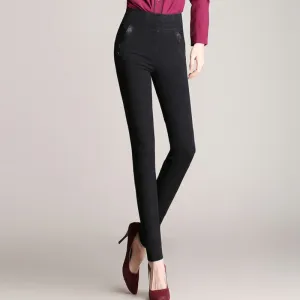Women's Casual Denim High-Waist Elastic Leggings