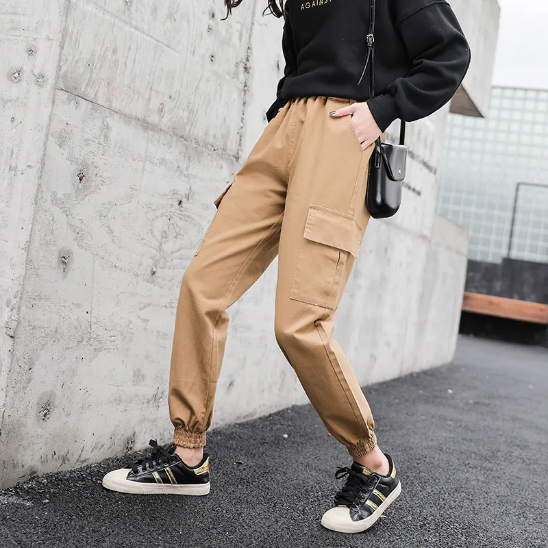 Women's Casual Polyester Loose Joggers With Pockets
