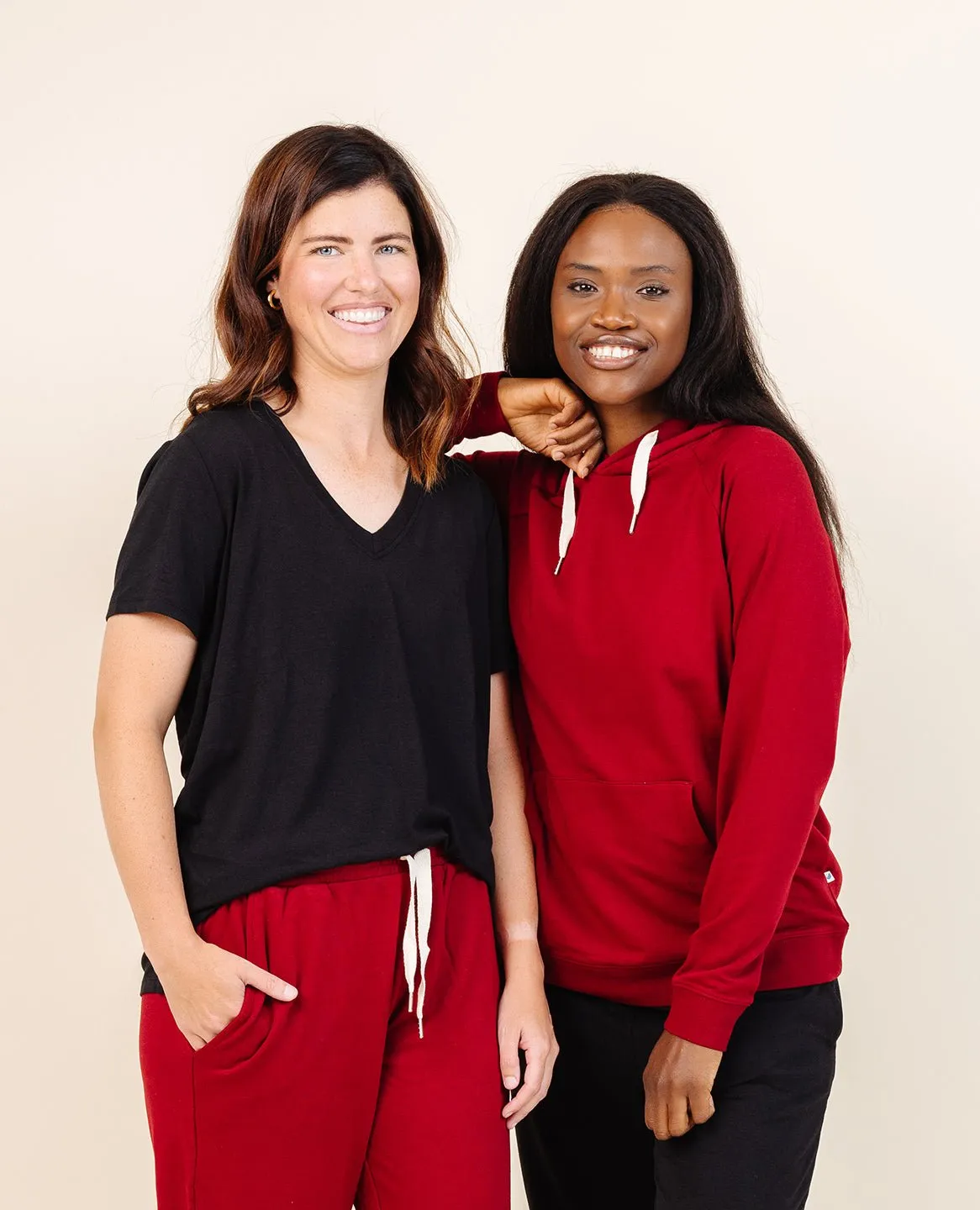 Women's Coziest Hoodie in Crimson