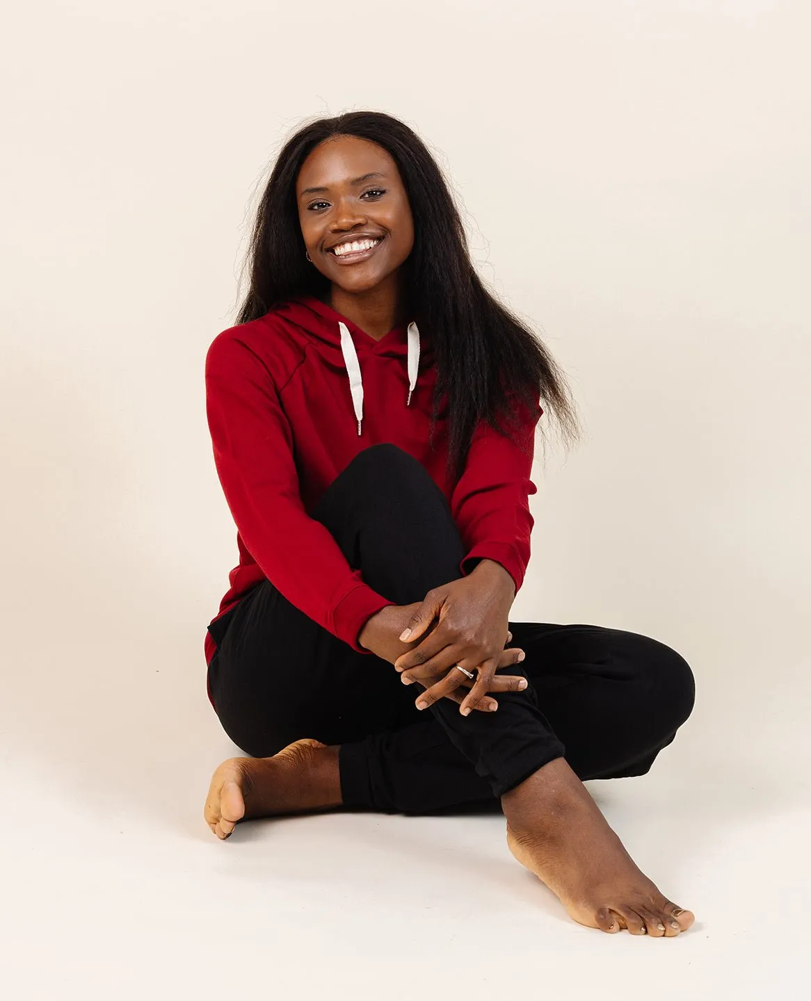 Women's Coziest Hoodie in Crimson