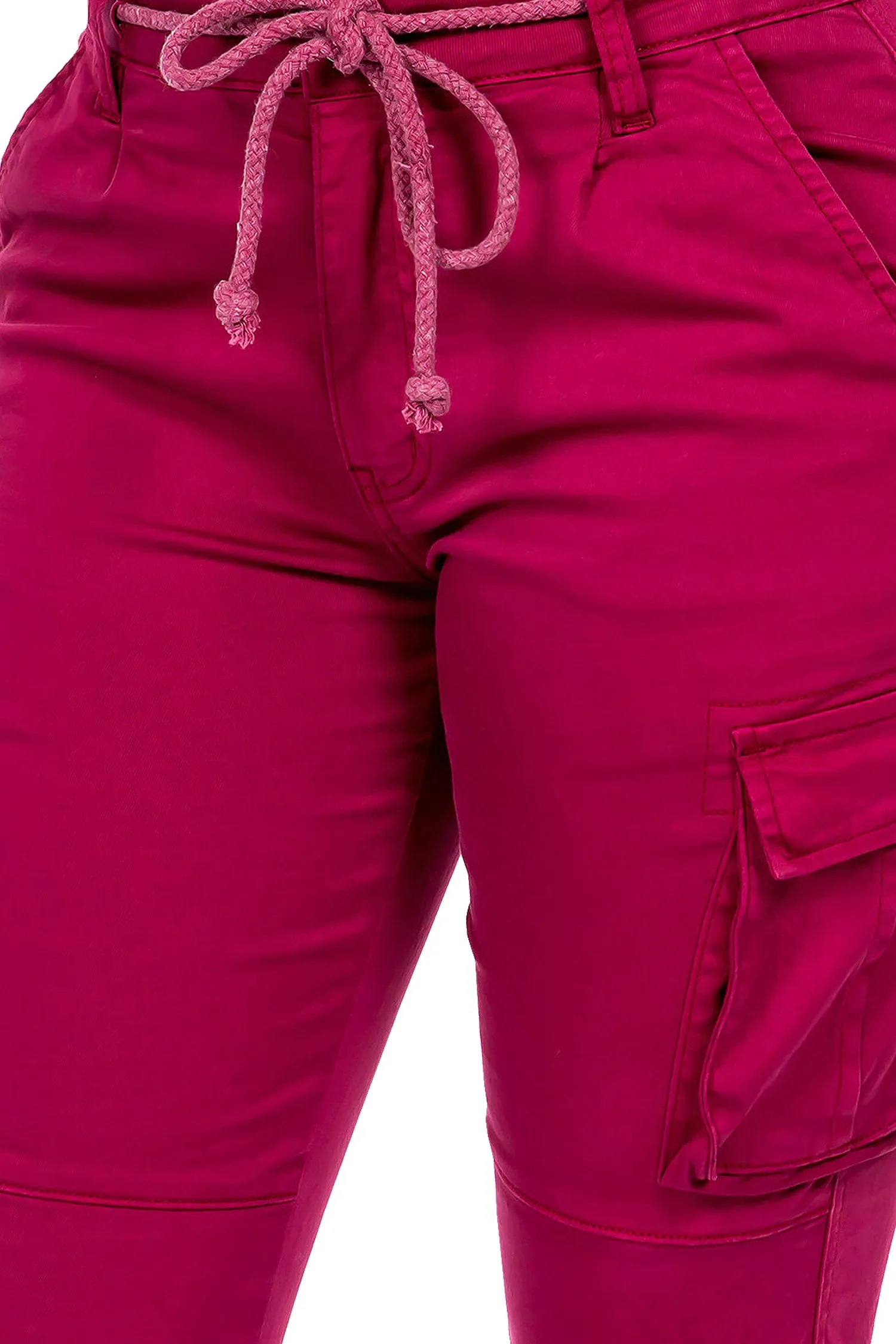 Women's Essential Basic Cropped Colored Cargo Joggers (New Colorways)