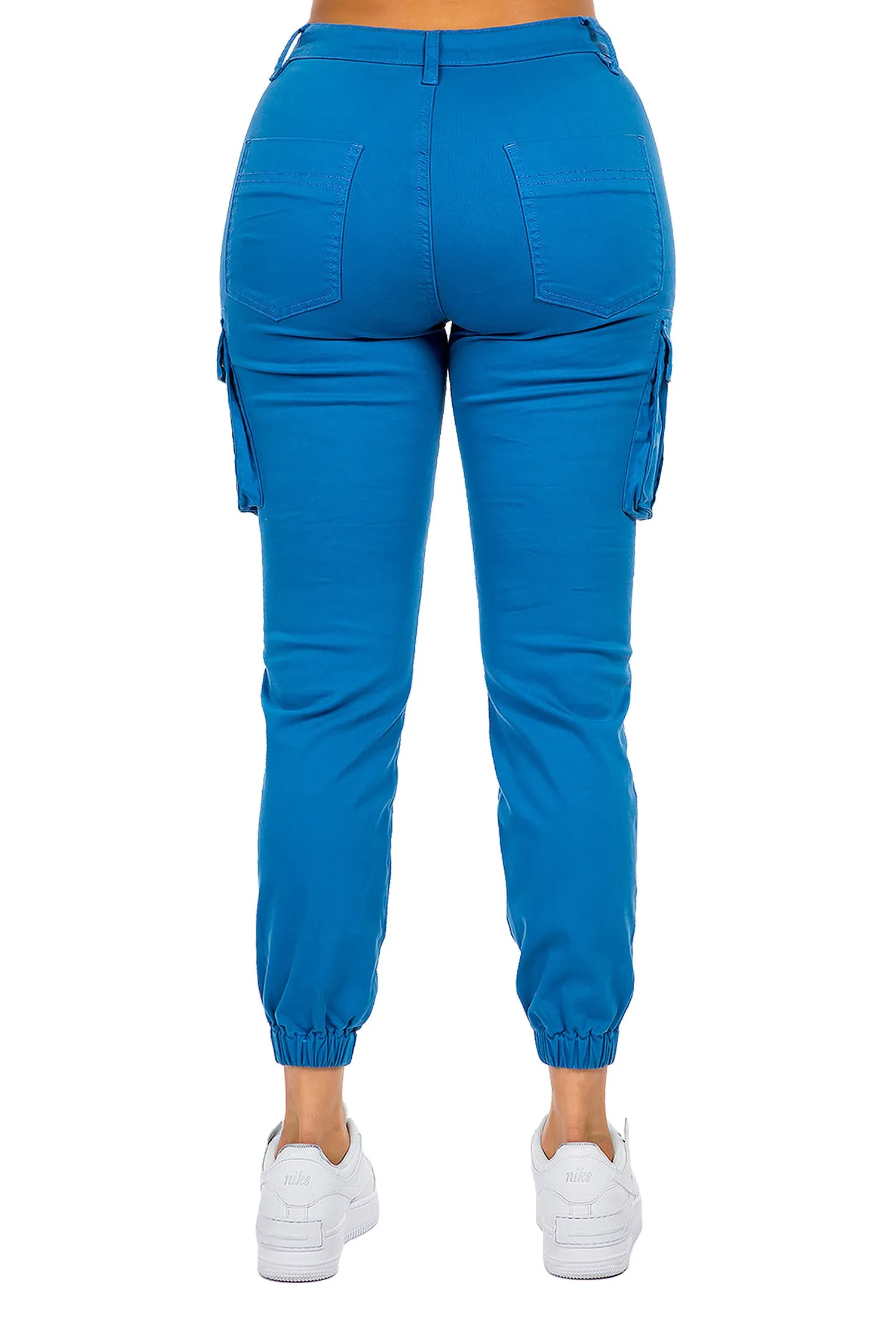 Women's Essential Basic Cropped Colored Cargo Joggers (New Colorways)