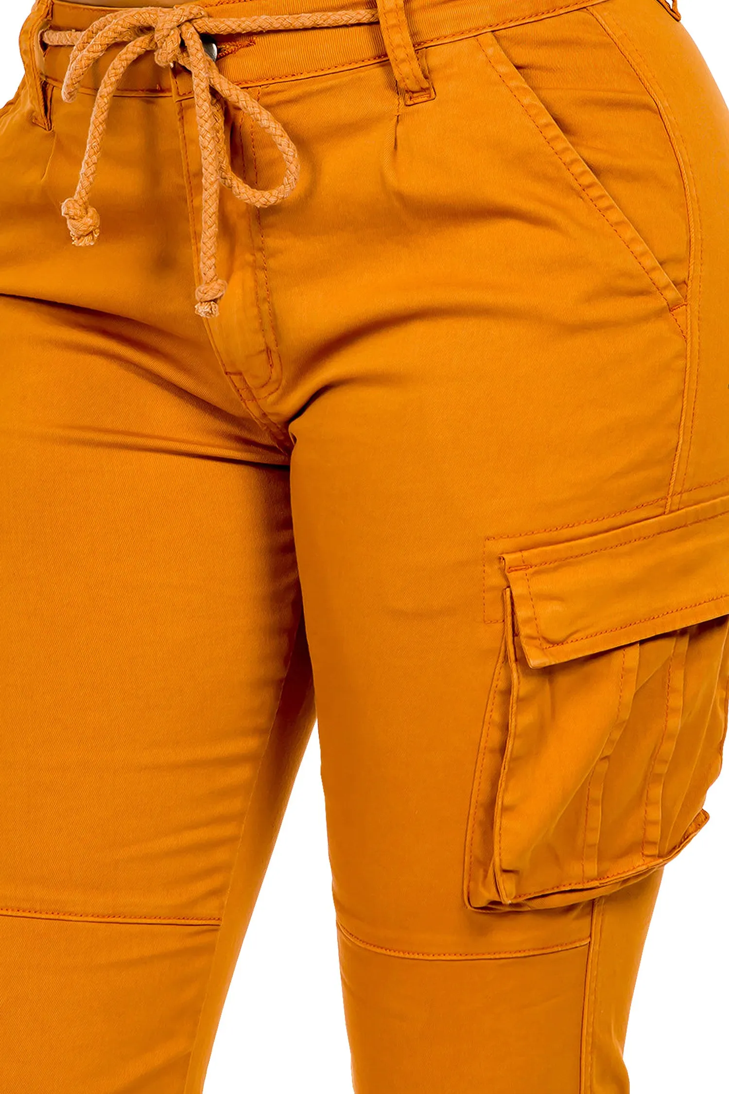 Women's Essential Basic Cropped Colored Cargo Joggers (New Colorways)