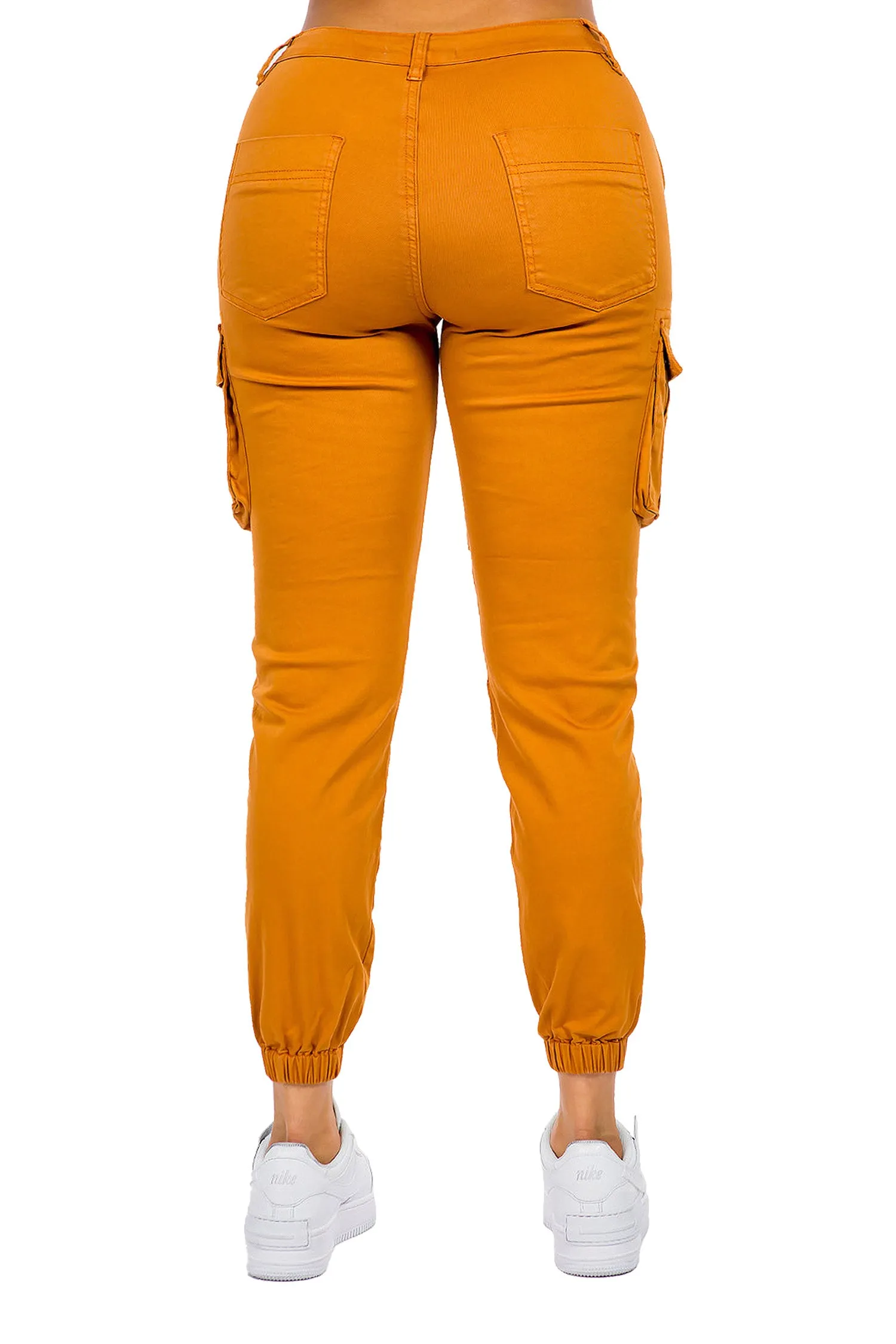 Women's Essential Basic Cropped Colored Cargo Joggers (New Colorways)