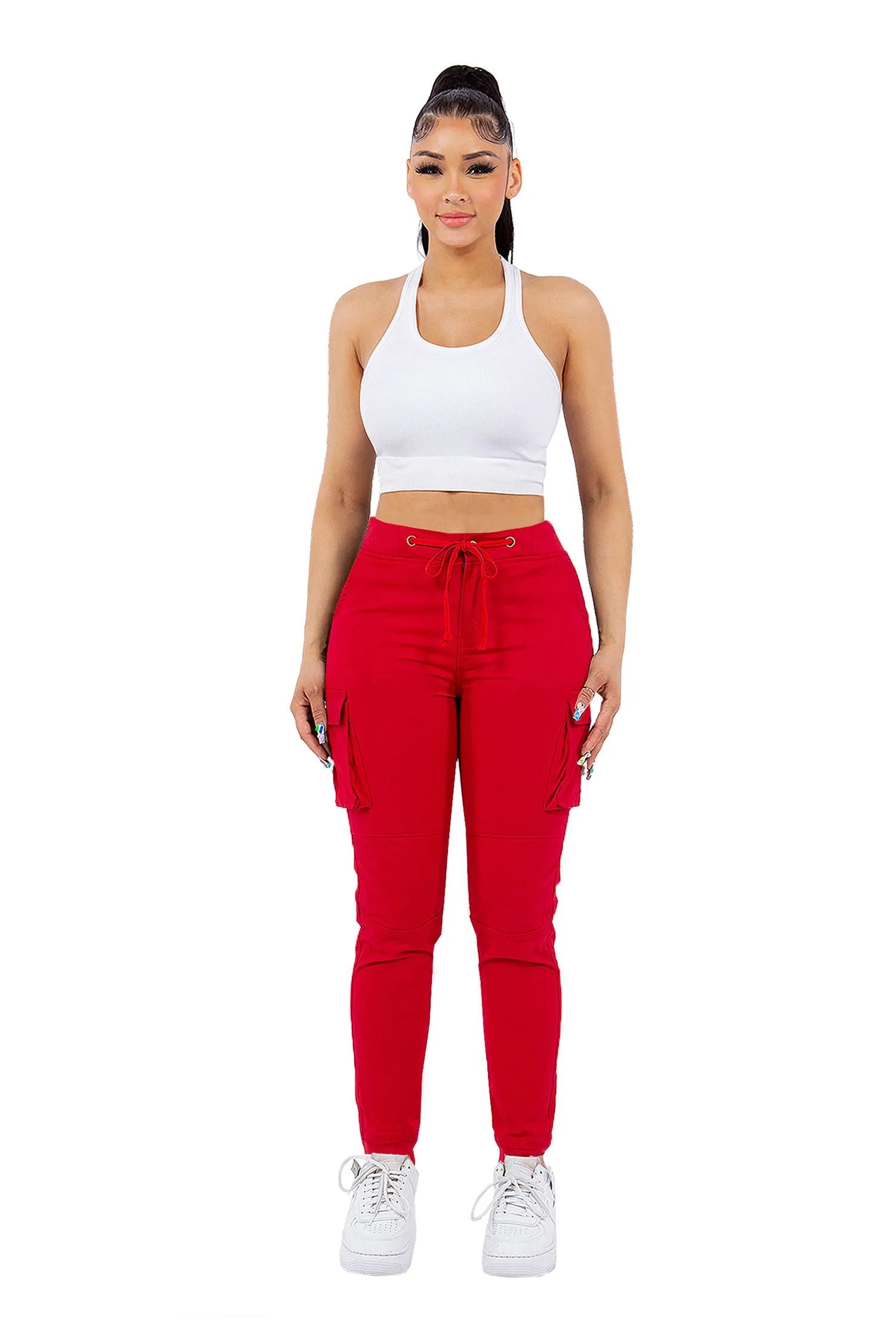 Women's Essential Colored Cargo Joggers (New Colorway)