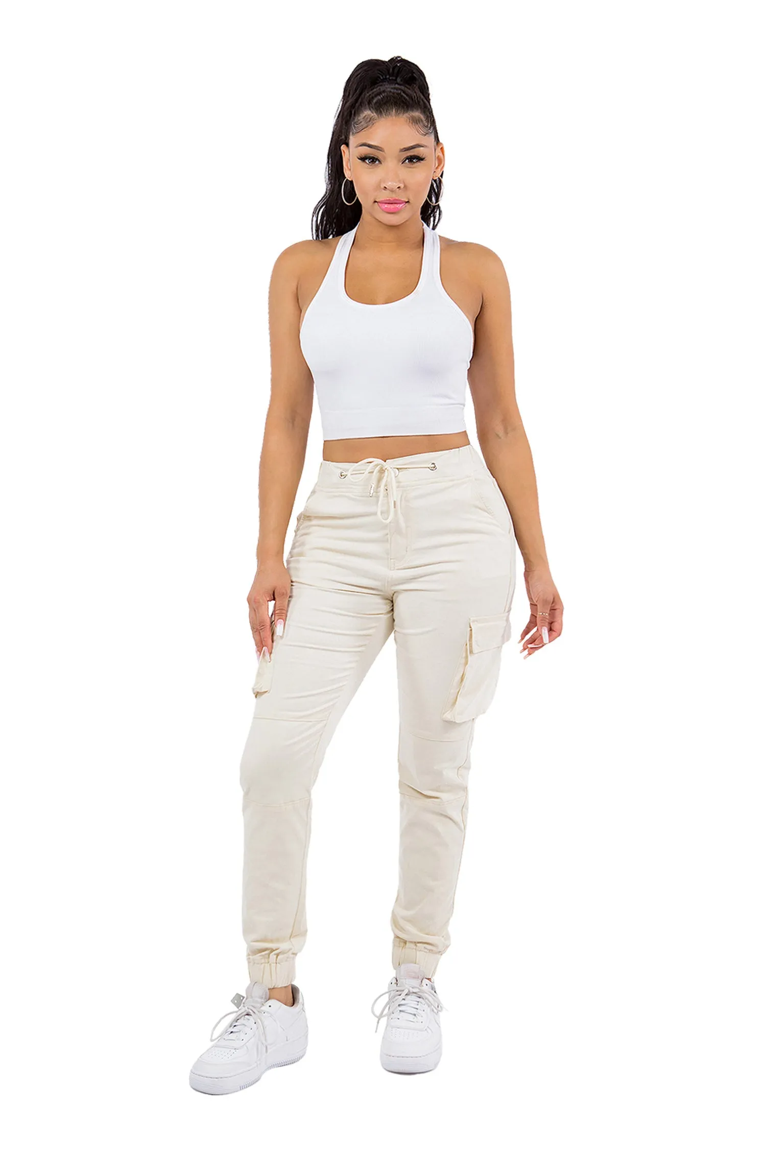 Women's Essential High Rise Cargo Joggers