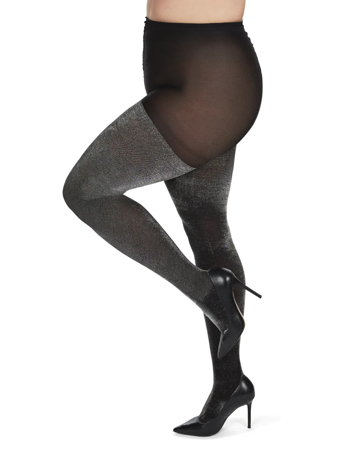 Women's Opaque Liquid Metal Nylon Tights