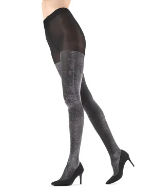 Women's Opaque Liquid Metal Nylon Tights
