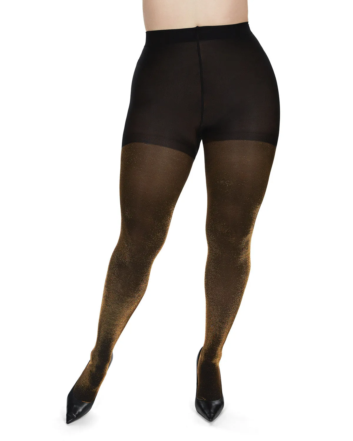 Women's Opaque Liquid Metal Nylon Tights
