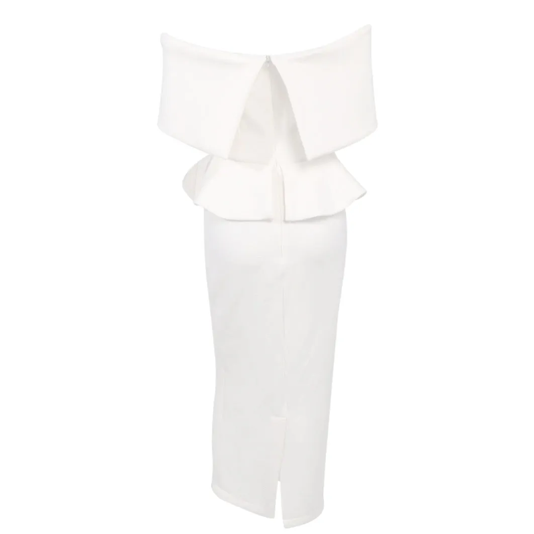 Women's Summer Off-Shoulder Sleeveless Bodycon Dress With Ruffles