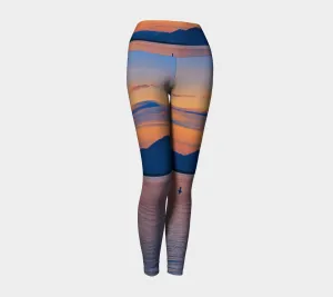 Women's Yoga Leggings - Penticton Okanagan Lake Sunset