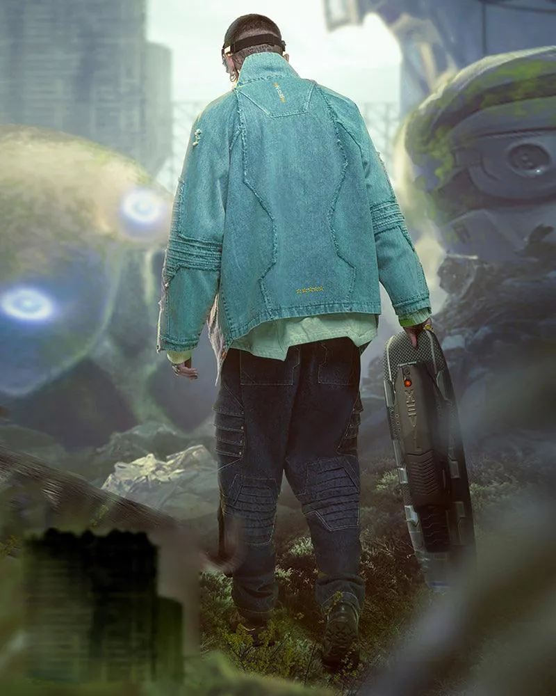 XIPHEVIL Cyberpunk Outfits Heavy Mecha Baggy Unisex Jeans