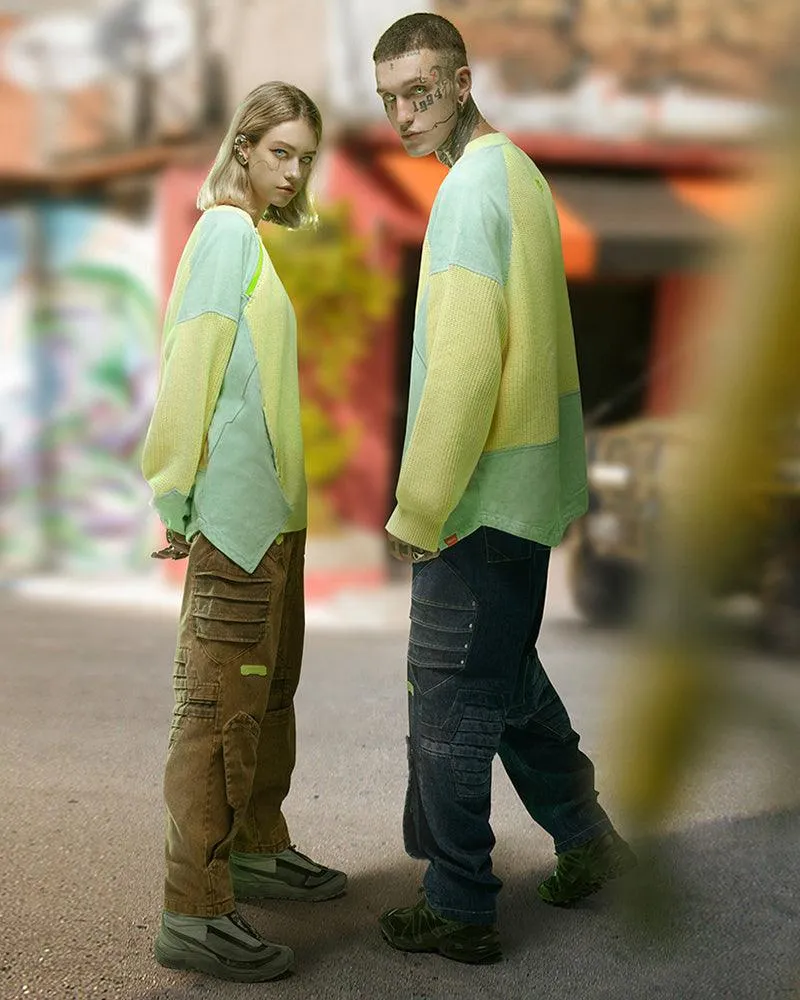 XIPHEVIL Cyberpunk Outfits Heavy Mecha Baggy Unisex Jeans