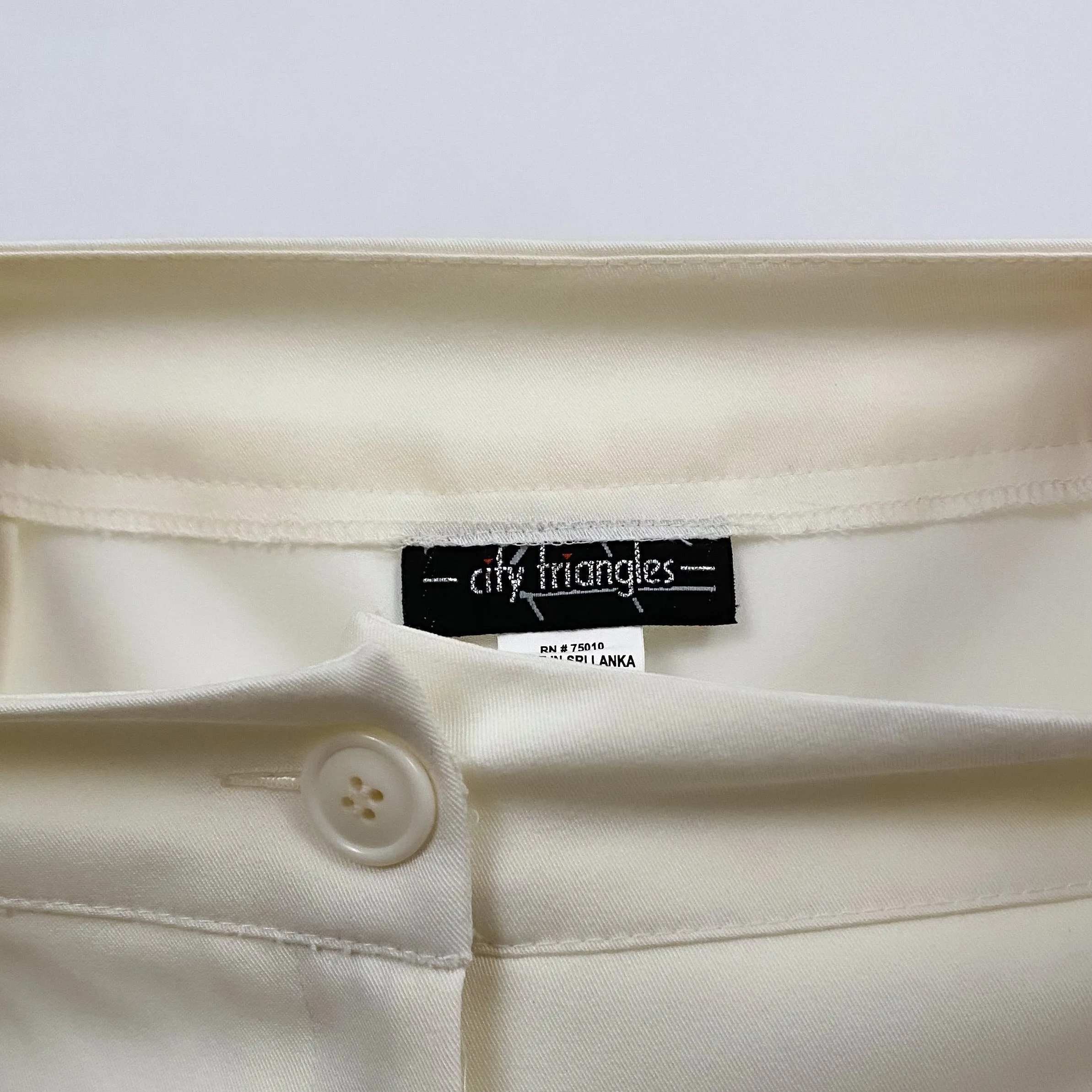 Y2K White Low Rise Trousers