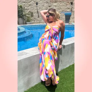 Yellow Orchid Maxi Dress