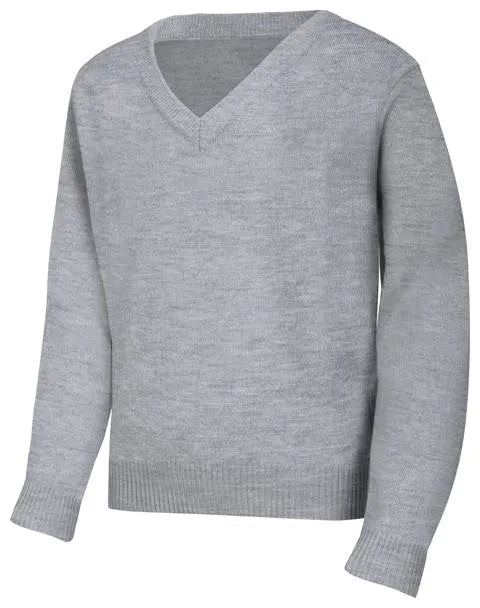 Youth Unisex Long Sleeve V-neck Sweater